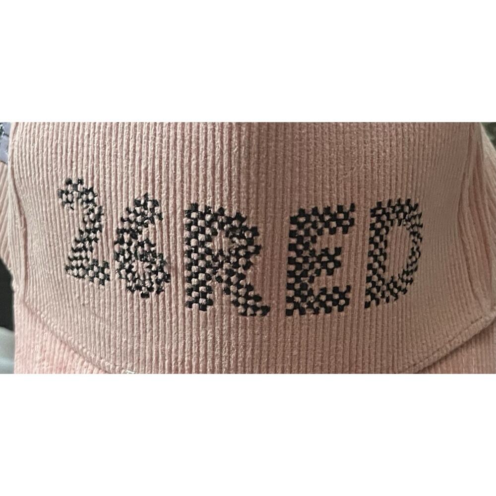Red26 Lighter Corduroy Dusty Pink Snapback 5-Panel A-Frame OSFM Hat Cap NEW NWOT - Picture 3 of 3